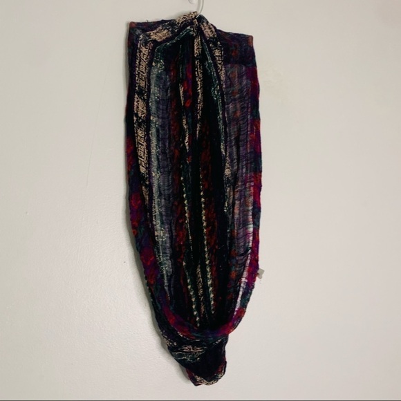 ECOTE Multicolor bohemian weave infinity scarf o/s adult accessory - Picture 5 of 7